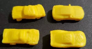 Pop-O-Matic Trouble Disney Pixar Cars 3 Replacement Pieces: 4 Yellow Car Pawns - Picture 1 of 1
