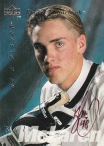 KYLE McLAREN  1995-'96 UPPER DECK BE A PLAYER AUTOGRAPH ROOKIE QUOTEBOOK