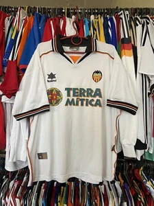 VALENCIA 1999 2000 HOME FOOTBAL SHIRT SOCCER JERSEY LUANVI sz XL MEN - Picture 1 of 16