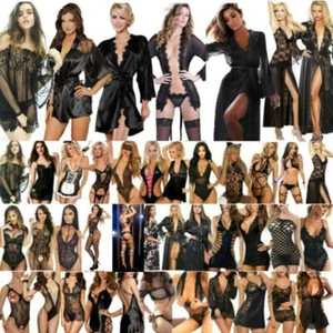 Women Sexy Lingerie Babydoll Bodysuit Dress Outfit Erotic Nightwear Sleepwear~ゞ - Picture 1 of 18