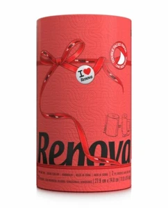 Farbige Küchenrolle in ROT XXL, Haushaltsrolle von Renova, 120 Tücher / Rolle - - Bild 1 von 1