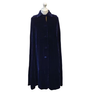 Shanghai Tang Velvet Cape Coat Velour Jacket Size M/L - Picture 1 of 7