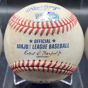 SHOHEI OHTANI MLB DEBUT 1ST HIT GAME USED BASEBALL OPENING DAY 3/29/2018 ANGELS - Picture 1 of 6