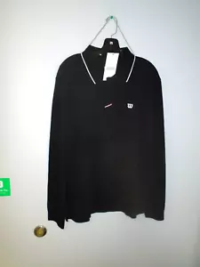 Wilson Men's Links Polo Shirt Long Sleeve, Sz: LG - Picture 1 of 6