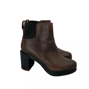 Sorel Blake wasserdicht burro braun Leder Chelsea Stiefel Plateau Absatz Größe 8,5 - Bild 1 von 8