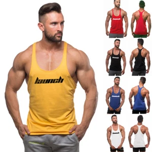 Canotta canottiera uomo LANCIO palestra bodybuilding corde muscolari casual schiena a Y fitness - Foto 1 di 6
