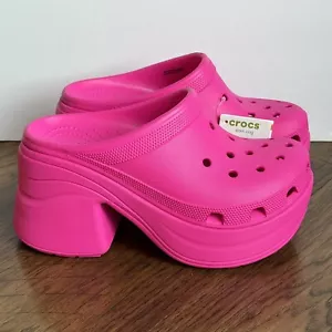 Crocs Siren Clog Damen Gr. 8 Pink Crush Plateau High Heel Barbie Hot Pink - Bild 1 von 11