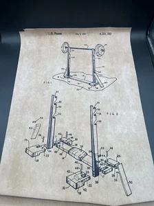 3 Dumb Bell Weight Poster Patent Print Gym Decor Gifts For Men Workout Gifts - Picture 1 of 12