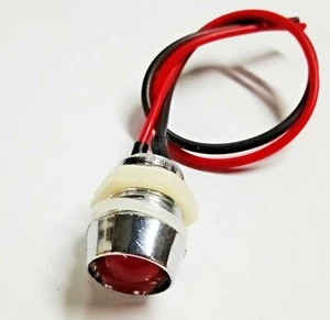 SPIA LUMINOSA LED ROSSO 24VDC DIAMETRO FORO: 13,5 mm DA PANNELLO - Picture 1 of 1