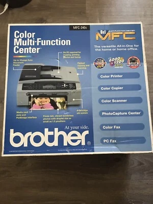 Sealed BROTHER MFC-240C Color Inkjet All-In-One PRINTER w FAX COPIER SCANNER - Image 1 of 4