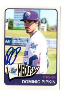 Signed Autograph Auto MiLB 2019 Lakewood Medusas Dominic Pipkin *BUBBLED* 