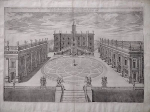 Roma Campidoglio 1600 Van Schoel Duperac Capitolii Sciographia Michelangelo - Imagen 1 de 11