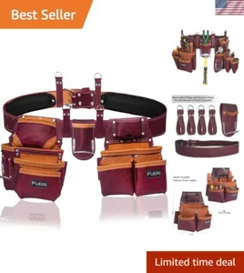 Atmungsaktiver strapazierfähiger Elektriker Werkzeuggürtel - 19 Taschen mit - Bild 1 von 11
