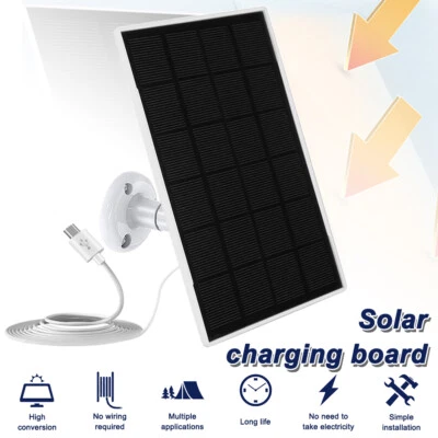 4W 5V Solar Panel for USB Power CCTV Camera Security Cam Battery Charger US