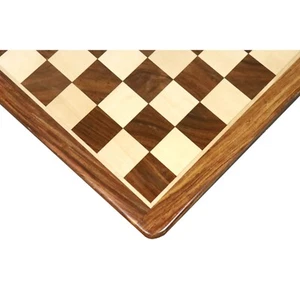 21 inches Large Chess board in Golden Rosewood & Maple Wood - 55 mm Square - Picture 1 of 7