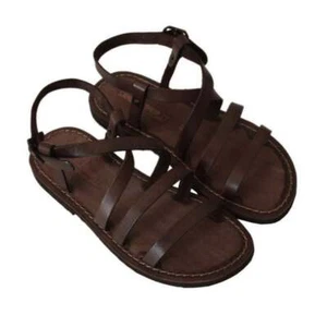 Damenschuhe 100% SALENTO Sandalen Leder Leder Handarbeit Salento Griechischer Stil - Bild 1 von 4