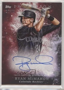 2018 Topps Inception and Emerging Stars Red /75 Ryan McMahon Rookie Auto RC