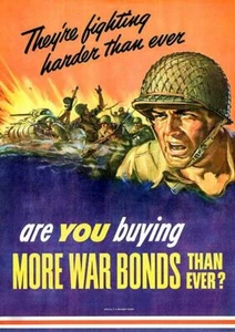 Kaufen Sie weitere Kriegsanleihen - 1943 - Zweiter Weltkrieg - Propagandamagnet - Bild 1 von 2