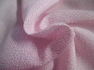 MICRO FLORAL~COTTON/VISCOSE~ROSE PINK/WHITE~12"x30"~DOLL FABRIC~MINIATURES - Picture 1 of 3