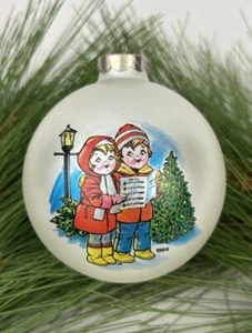 Vintage 1984 CAMPBELLS Soup Annual Glass Ball Christmas Ornament - Picture 1 of 9