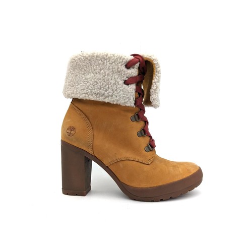 Stivali Timberland Camdale Pile Pieghevoli Marrone In pelle Tacco Donna 8 5