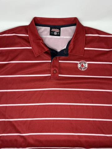 Boston Red Sox MLB Stitches Red Striped Polo (XL) Cover