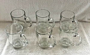 Taza(s)/taza(s) de café irlandés vintage con pedestal de vidrio grueso transparente con patas - Imagen 1 de 13