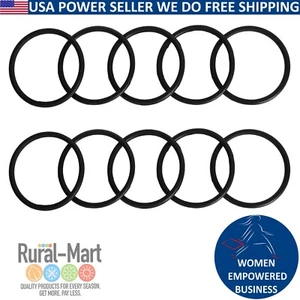 10pk Black Eureka & Sanitaire Rubber 30563B Upright Round Vacuum Cleaner Belts - Picture 1 of 7