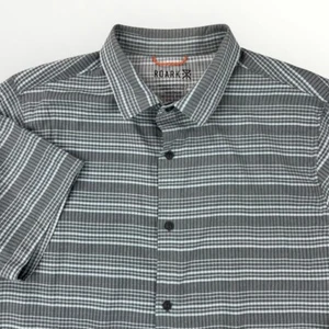 Camicia ROARK uomo L traforata traspirante asciugatura rapida elasticizzata a righe con bottoni - Foto 1 di 9