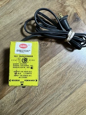 TRANSFORMADOR DE JUGUETE VINTAGE GILBERT ERECTOR Foto 1 de 2