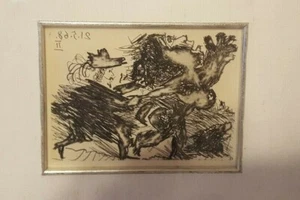 PICASSO LA CELESTINE FUITE SERIES 347 PLATE 102 AQUATINT ETCHING BLOCH 1582 RARE - Picture 1 of 3
