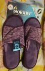 ISOTONER Women's Space Dye Iris Purple Scout Slippers Sturdy/Mem. Foam 9.5-10
