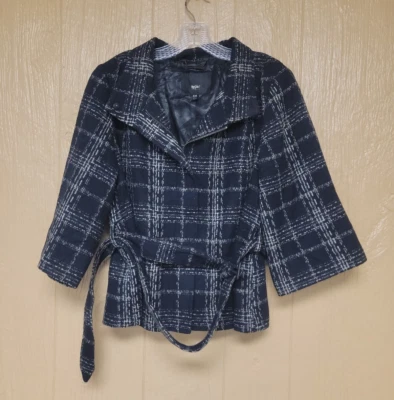 Mossimo Womens Black Full Zip Belted Jacket Coat - Size XXL 53% Wool Blend - Image 1 of 4