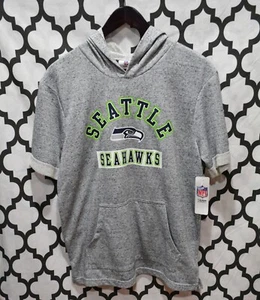 Seattle Seahawks graues kurzarm leichtes Sweatshirt mit Kapuze Gr. L Jugend - Bild 1 von 3