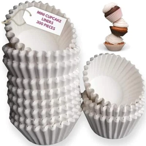 300 Count Jumbo Cupcake Liners White Muffin Liners Food Grade Baking Cups - Picture 1 of 6