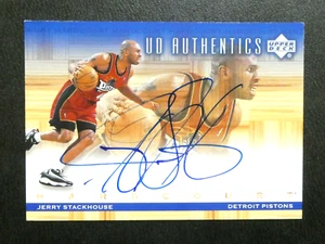 2000 Upper Deck Authentics Hardcourt Auto Jerry Stackhouse #JS Detroit Pistons - Picture 1 of 2