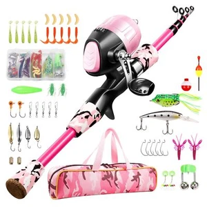 Kids Fishing Pole - Telescopic Fishing Rod and Reel Combo Kit - Fishing Gear ... - Picture 1 of 5