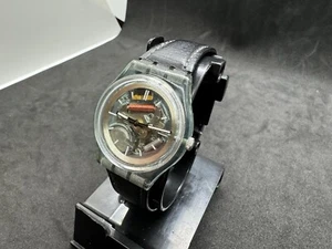RELOJ SWATCH SKELETON QUARTZ AG-1996 SUIZO HOMBRE COMPLETO FUNCIONANDO VINTAGE - Imagen 1 de 21