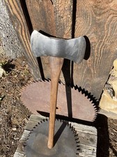 Vintage True Temper Kelly Works, Flint Edge Double Bit Axe W/Org Handle