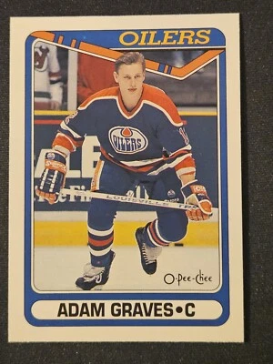 90-91 O-Pee-Chee Adam Graves Rookie 🚨🚨🚨 Edmonton Oilers  - Image 1 of 2