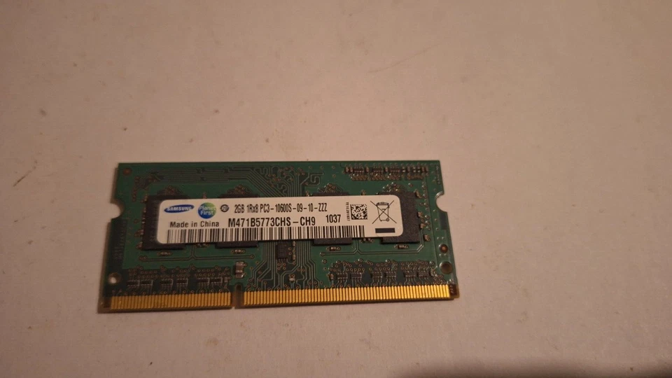Samsung 2GB 1Rx8 PC3-12800s-09-10-ZZZ DDR3 Laptop Ram - Image 1 of 1