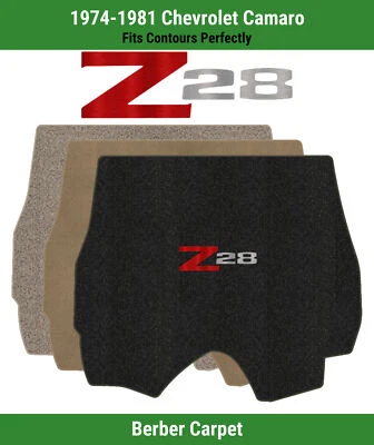 Lloyd Berber Trunk Carpet Mat for '74-81 Chevrolet Camaro w/Z-28 Red/Silver Logo - Image 1 of 4