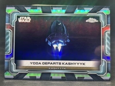 2024 Topps Chrome Star Wars Hyperspace GALATIC ERAS #GE-21 Yoda Departs Kashyyk - Image 1 of 2