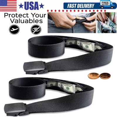 Cinturón de Dinero de Seguridad de Viaje con Bolsillo Oculto Antirrobo Cintura Oculta Cinturón de Dinero Foto 1 de 4