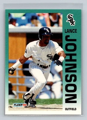 1992 Fleer #87b Lance Johnson Chicago White Sox Baseball Card - Image 1 of 2