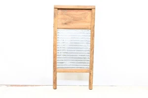 Antikes Waschbrett "Spärliches Handi" Zinkholz "Dessous, Seide" Columbus, Ohio - Bild 1 von 10