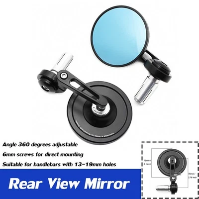 Round End Bar Rearview Side Mirrors For APRILIA SHIVER 900 750 SR 150 160 SR50/R - Image 1 of 4