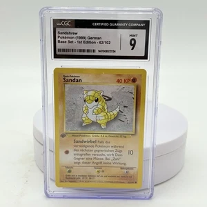 Pokémon Sandshrew 62/102 Base Set 1st Edition German 1999 CGC Mint 9.5 Card - Picture 1 of 6