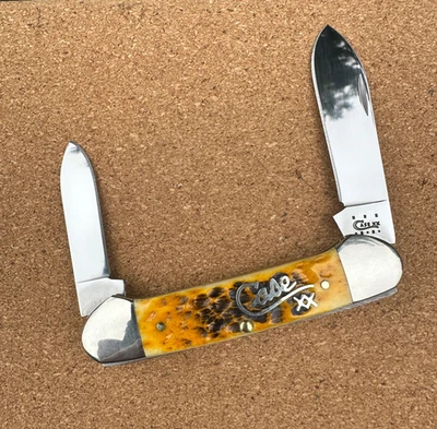 Case XX Silver Script Shield Canoa 62131 SS Amarillo 2012 Bonito Hueso Foto 1 de 4