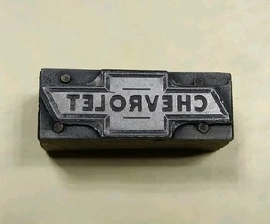 Antik Vintage Chevy Chevrolet Logo Buchdruck Druck Typ Ornament Schnitt Stempel Block - Bild 1 von 2